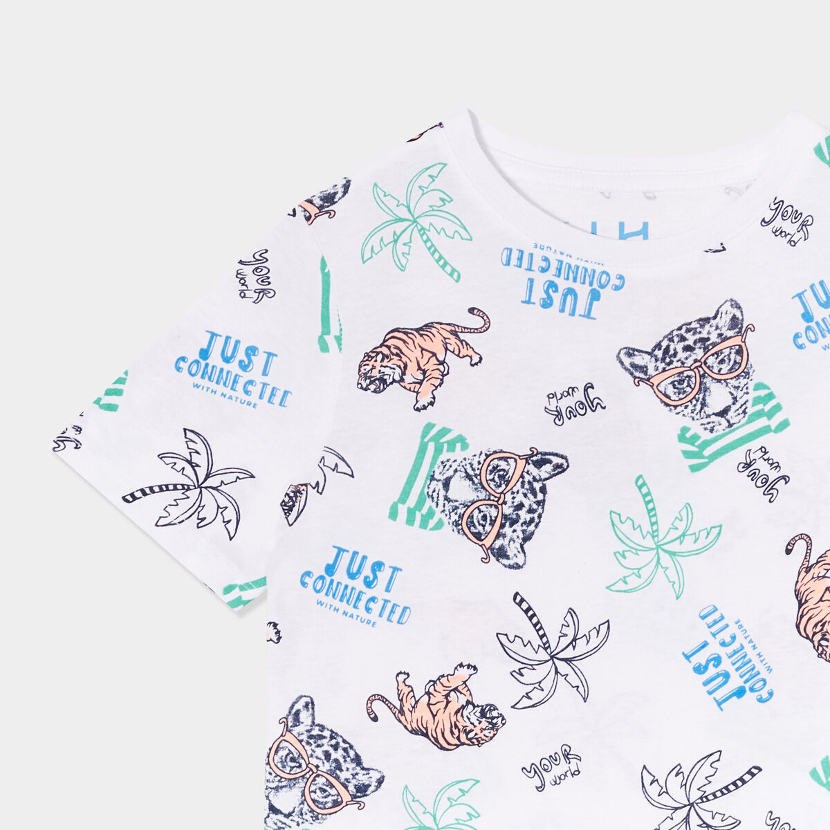 T-shirt manches courtes coton blanc garçon