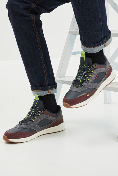 Baskets running Kickers Koolflex bleu marine homme