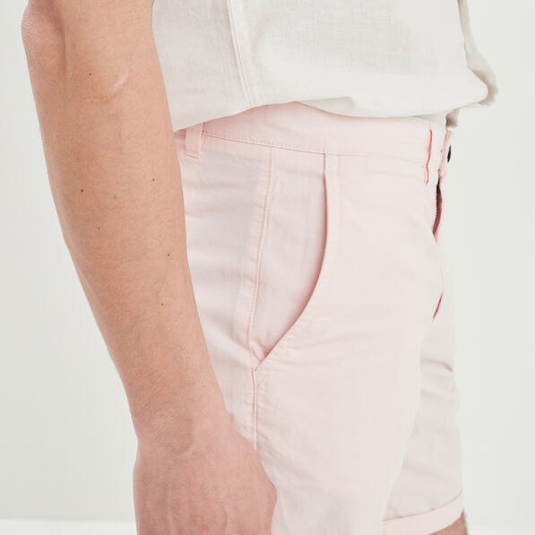Bermuda chino regular rose homme