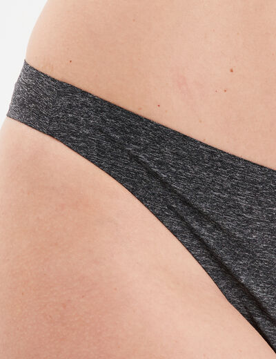String microfibre sans coutures gris foncé femme