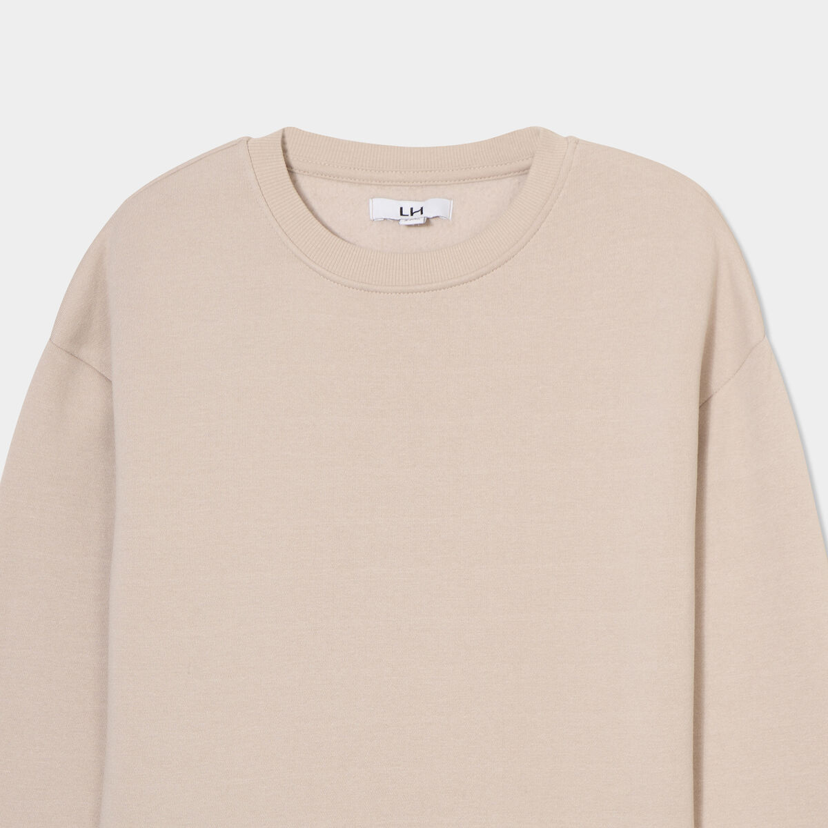 Sweat oversize manches longues col rond gris fonc&eacute; gar&ccedil;on