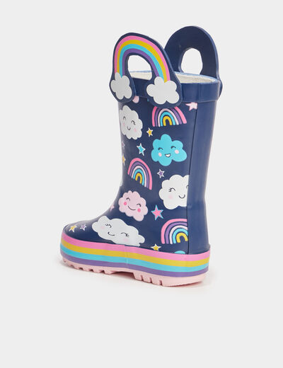 Bottes de pluie multicolore bébé fille