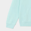 Sweat zipp&eacute; &agrave; capuche droit molleton vert pastel fille
