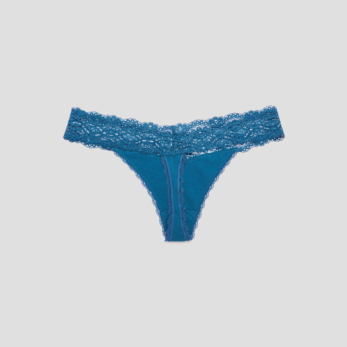 Lot 3 strings en coton rose poudr&eacute;e femme