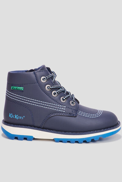Bottines Kickers Krally bleu marine garçon