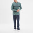 Ensemble pyjama 2 pièces haut et bas vert homme