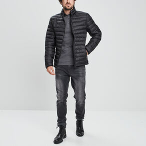 Polo coton manches longues gris foncé homme