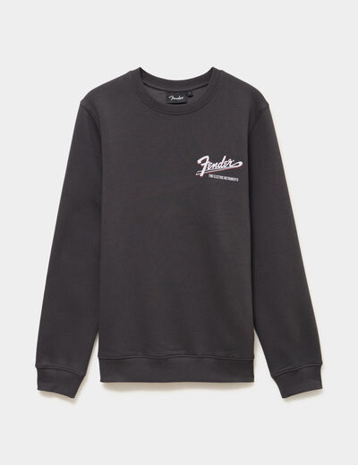 Sweat molleton manches longues Fender noir homme