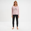 Ensemble pyjama 2 pièces rose framboise femme