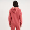 Sweat hoodie 1 poche &agrave; capuche vieux rose femme
