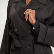 Trench long ceintur&eacute; noir femme