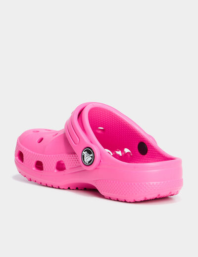 Sabots de plage Crocs rose fluo fille