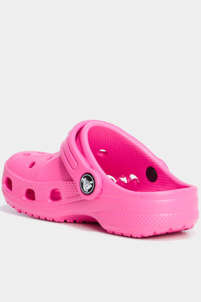 Sabots de plage Crocs rose fluo fille