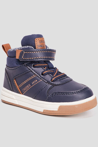 Baskets montantes Creeks bleu bébé garçon