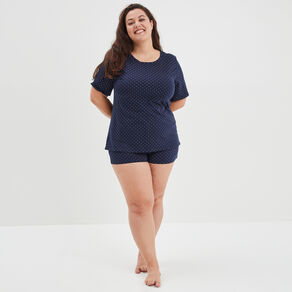 ensemble pyjama short 2 pieces modavista bleu femmegt Ensemble pyjama short 2 pièces Modavista bleu femme grande taille