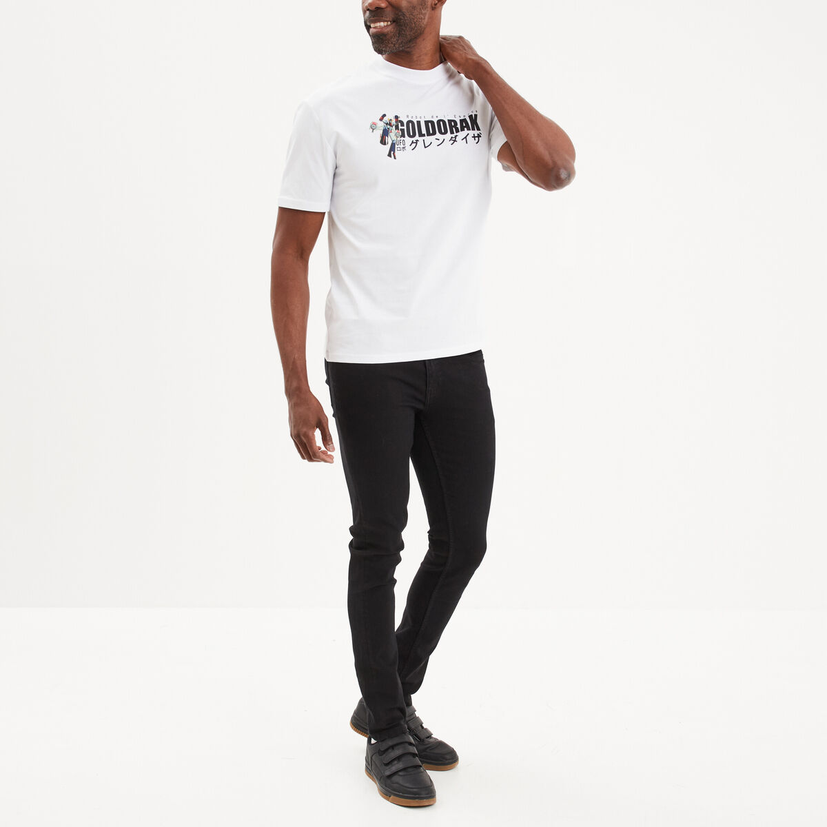 T-shirt manches courtes Goldorak blanc homme