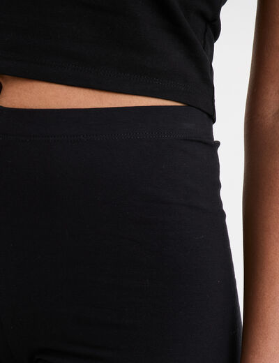 Legging court coton majoritaire noir femme