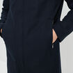 Manteau mi-long col montant bleu marine homme