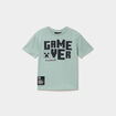 T-shirt manches courtes coton Minecraft vert kaki gar&ccedil;on