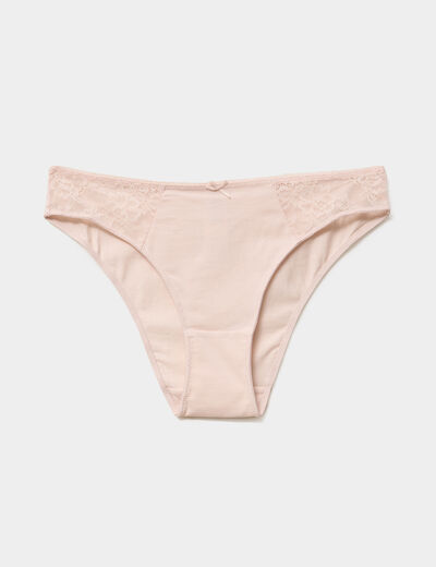 Culotte coton majoritaire rose poudr&eacute;e femme