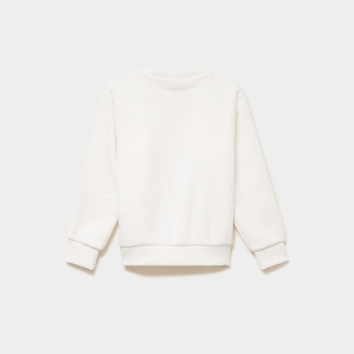 Sweat relax effet velours Cinnamoroll blanc fille