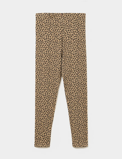 Legging taille haute beige femme