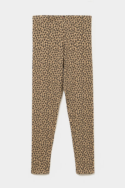 Legging taille haute beige femme