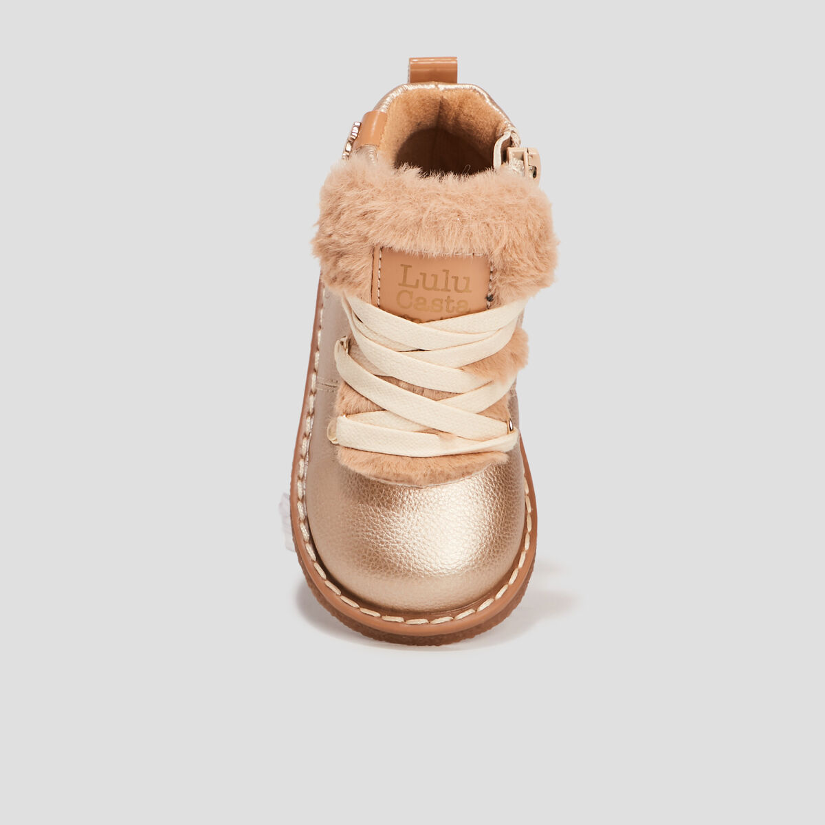 Bottines LuluCastagnette jaune or bébé fille