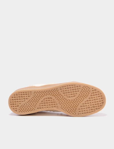 Tennis basses avec dentelle sable femme