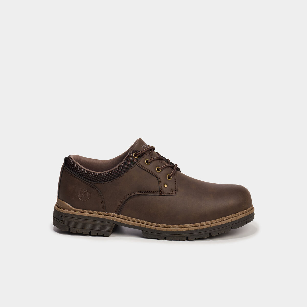 Derbies &agrave; lacets semelle crant&eacute;e marron fonc&eacute; homme