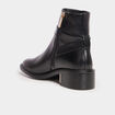 Bottines à talons zippées avec boucles noir femme