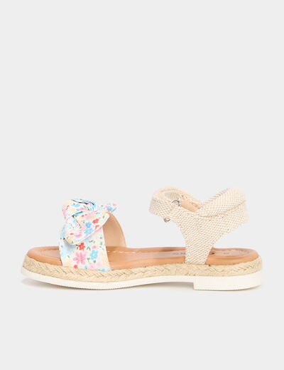Sandales avec noeuds multicolore fille