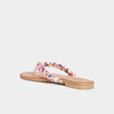Mules plates d&eacute;tails foulard blanc femme