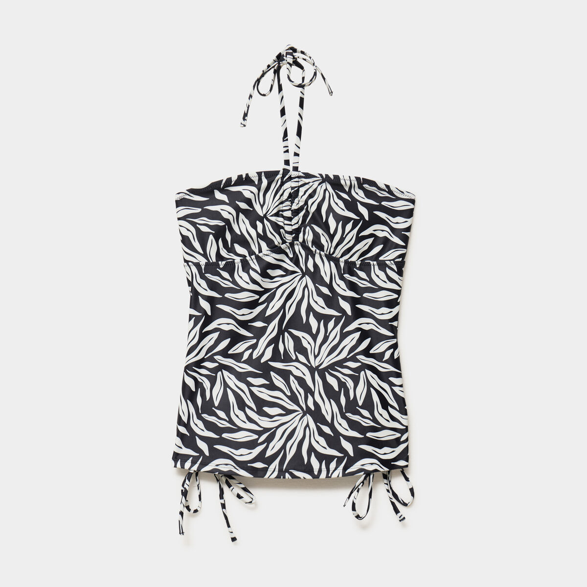 Tankini avec noeuds noir femme