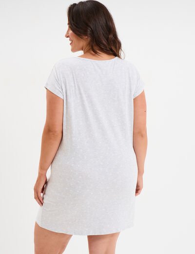 Chemise de nuit gris clair femme grande taille