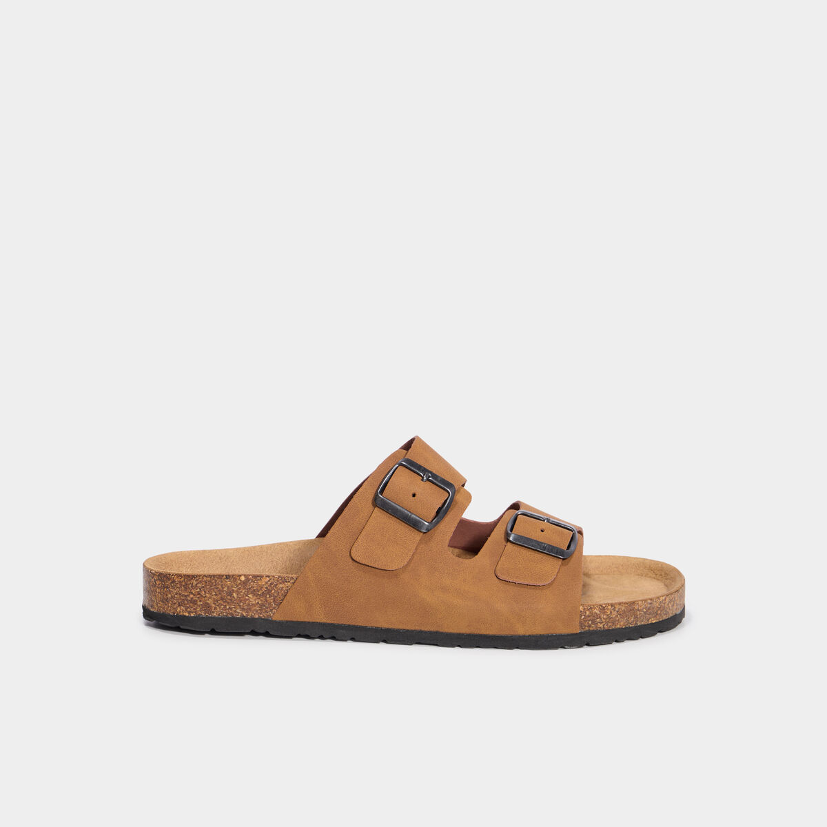 Mules avec boucles marron clair homme
