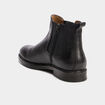 Bottines zipp&eacute;es en cuir noir homme