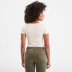 T-shirt manches courtes beige femme