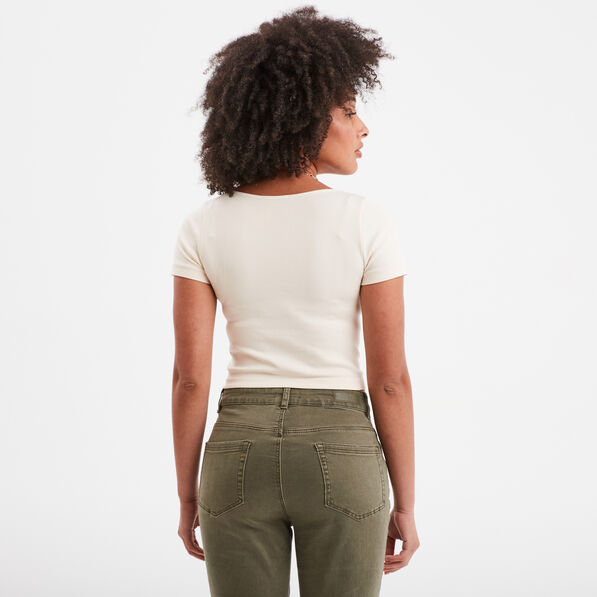 t shirt manches courtes beige femme T-shirt manches courtes beige femme