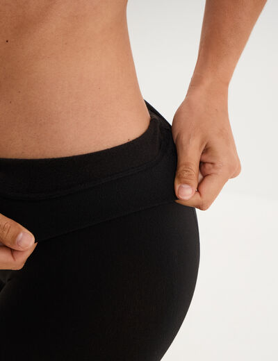 Collants int&eacute;rieur polaire noir femme