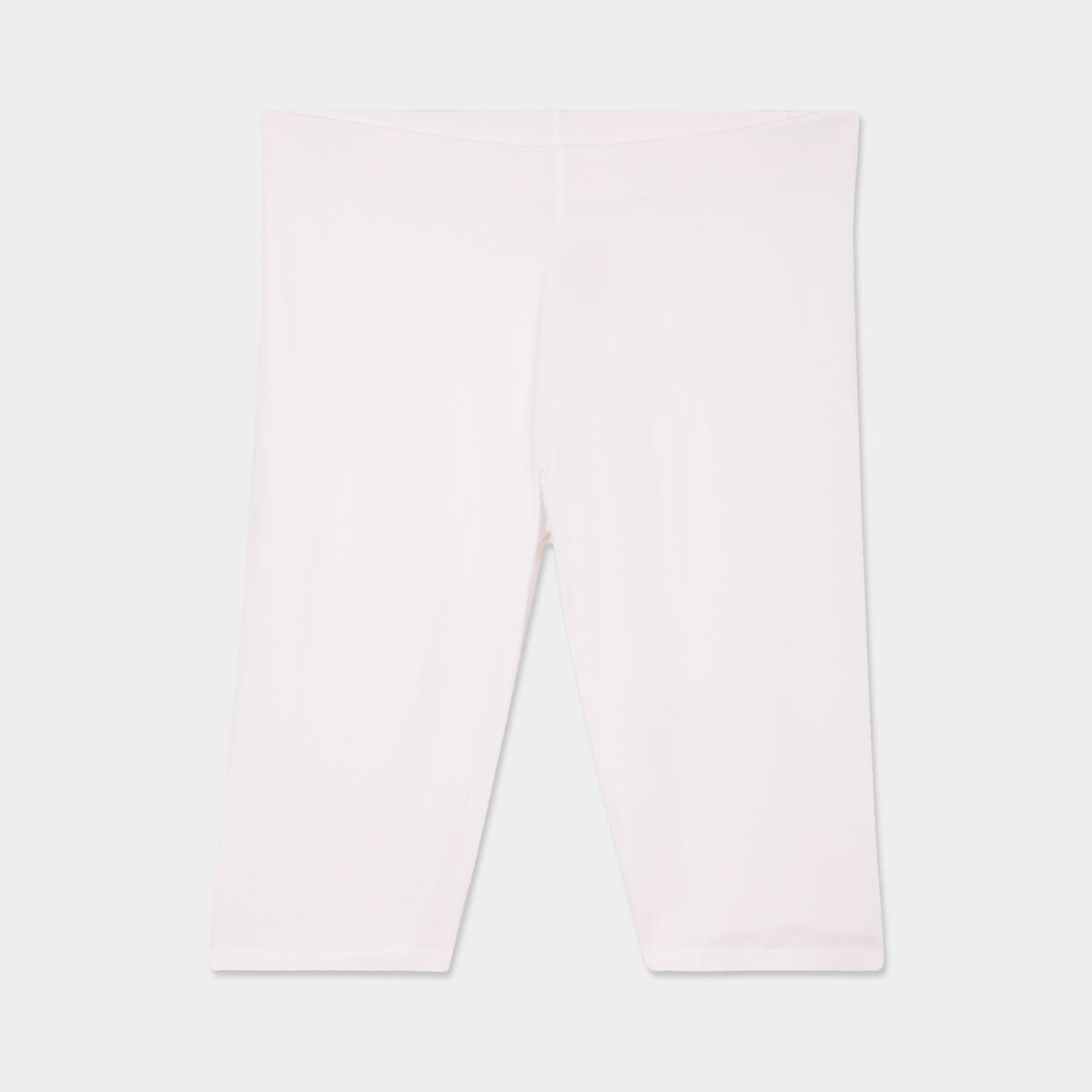 Short legging cycliste coton blanc femme grande taille