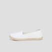 Ballerines brodées en toile blanc femme