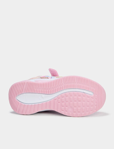 Baskets running semelles lumineuses rose fille