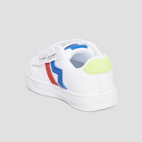 Tennis basses à scratchs Creeks Iconic blanc bébé garçon