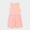 Robe patineuse sans manches coton rose fille