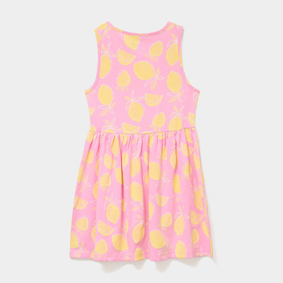 Robe patineuse sans manches coton rose fille