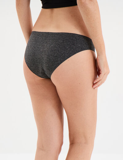 Culotte microfibre sans coutures gris femme