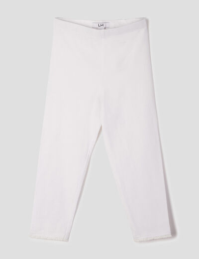 Legging 7/8ème blanc fille