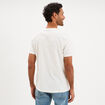 T-shirt droit manches courtes coton blanc homme