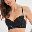 Soutien-gorge emboîtant fils métallisés noir femme